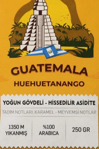 ALIEFENDI KAVRULMUS CEKIRDEK KAHVE GUATEMALA HUEHUETENANGO 500 GR.