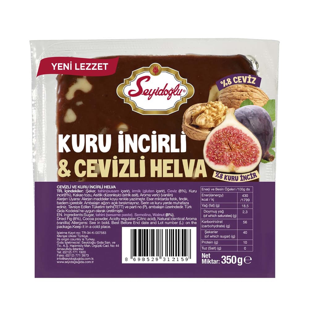 SEYIDOGLU YAZLIK HELVA KURU INCIRLI CEVIZLI 350GR