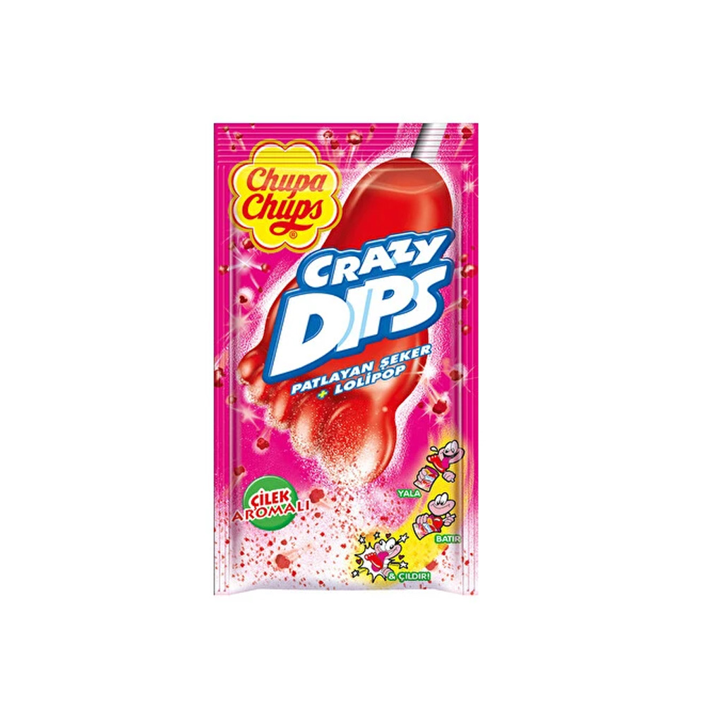 CHUPA CHUPS CRAZY DIPS CILEK AROMALI LOLIPOP 14 GR